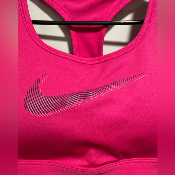 Nike PADDED Women's Dri-Fit Medium Support Pink Sports Bra - Picture 7 of 10